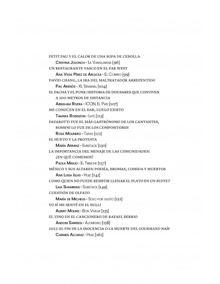 Escribir gastronomía 2022