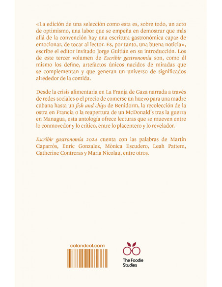 Escribir gastronomía 2024